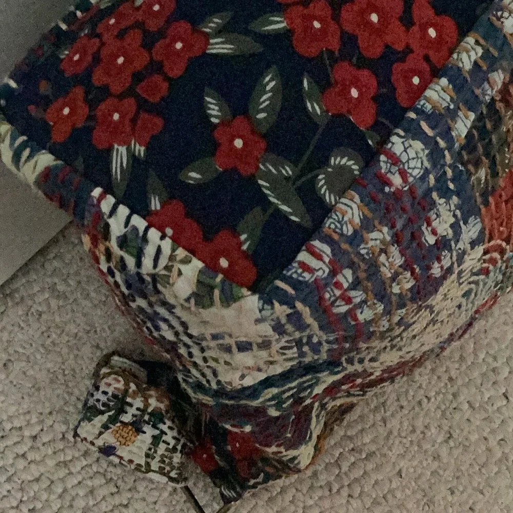 Ruggine handmade shoulder crossbody boho bag duffle purse patchwork look kantha